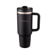 [데일리룸] 메가 텀블러 1200ml 대용량 1리터, 블랙