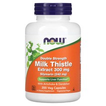 나우푸드 밀크시슬 Extract Double Strength 300mg 100 베지 캡슐, 200 Count, 300 mg