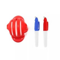 스크린골프메모리폼 골프 공 트리플 트랙 3 줄 마커 크롬 스텐실 2 개 퍼팅 포지셔닝 보조 야외 스포, 03 RD