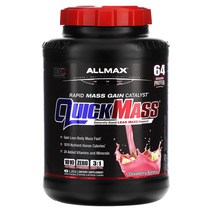 올맥스 퀵매스 레시드 매스 게인 촉매제 딸기 바나나 2.72kg 6lbs, 1병, 72kg