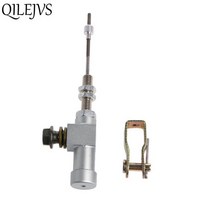 바이크 바이크 바이크 오토바이 유압 클러치 마스터 실린더로드 브레이크 펌프 M10x1.25mm 알루미늄, 은