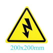 도로 교통 안전 반사 경고등 신호 반사 2 pc pvc 경고 스티커 접착 레이블 전기 충격 위험 위험 통지 안전 방수 태그 위험 forelectric 상자, 200x200mm