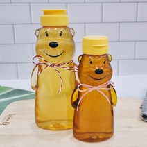 키친코디 곰돌이소스통 5개 180ml 360ml 곰돌이보틀 안새는 캠핑 양념통 꿀통 휴대용양념통 음료보틀공병 꿀소분용기 캠핑오일통 튜브꿀병 케찹통 케첩통 마요네즈통 밀폐시럽통, 소(180ml) 5개