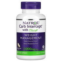 나트롤 Natrol Phase 2 Carb Controller 함유 Intercept 500mg 베지 캡슐 60정, 60개