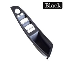 red brown lhd car interior door handle fit for bmw 5 series f10 f11 520d 525d 530d 535i inner panel, 블랙 패널