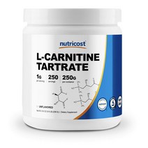 Nutricost 뉴트리코스트 L-카르니틴 L-카르틴 타르트레이트 파우더 (250g)