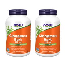 나우푸드 시나몬 바크 600mg 캡슐, 240개입, 2개