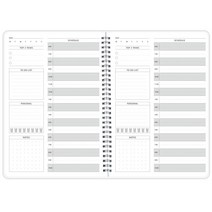스터디플래너 다이어리 2022 일간 플래너는 시간별 일정 약속 스케줄러 수첩 133, 하얀