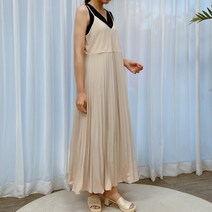 리베리베 플리츠 뷔스티에 주름 롱원피스 결혼식 하객룩 바캉스룩 데일리코디