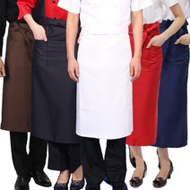 레뷰가운 AE19 허리앞치마 반앞치마 주방가운 요리학원 위생가운 앞치마, AE19_검정L, 1개