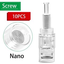 오토 MTS 니들 카트리지 100/50/20/10pcs 스크류 Pen 마이크로 닥터펜 Microneedling 9 핀/12 핀/36 핀/3D/5D Nano MYM 111906, 10 개 나사 나노