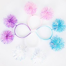 파티 폭죽 머리띠 반짝반짝 트윙클 방울 머리띠, 블루, 1개