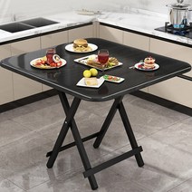 스퀘어세컨폴딩테이블, 60x60x55cm 브라운