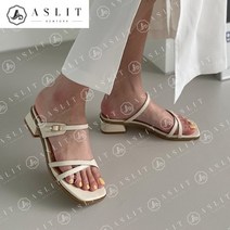애슬릿 애슬릿 여자 여름 얇은 엑스 스트랩 미들굽 슬리퍼