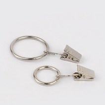 커튼 링 집게 레일 핀 고리 암막 가리개 페브릭 달기 부자재 커튼 실루엣 하늘하늘, 사이즈