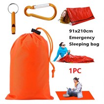 극동계 캠핑 침낭 휴대용 비상 생존 슬리핑 백 하이 장비 열 Bivy 색 응급 구조 키트 마일라 담요, 02 OSB-2