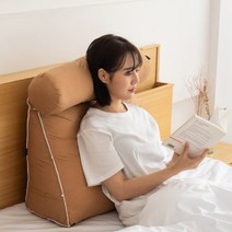 포근해 집순이 쿠션 삼각형 삼각 등받이 대형 침대 등쿠션 벽쿠션, 그레이
