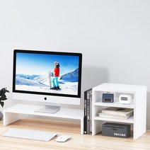 노트북 거치대 스탠드 컴퓨터 강화 브래킷 패드 높은 냉각 데스크탑 나무 기반, 옵션 11번 흰색 단일 레이어 +