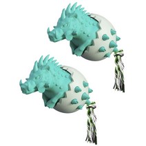 Jeremytown 멧돼지 이갈이 강아지용 고무장난감, 2개, 블루