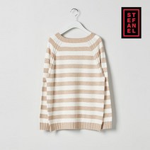 [런칭가69 900원]스테파넬 울캐시 풀오버 니트 (스트라이프)