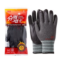 3M 슈퍼그립 핫 혹한용 기모 방한장갑 겨울코팅장갑, S