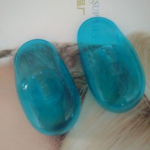 다회용 미용 헤어 염색 이염 방지 실리콘 귀마개 블루