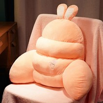 대형 등쿠션 등받이 베개 침대 허리 의자, 핑크래빗