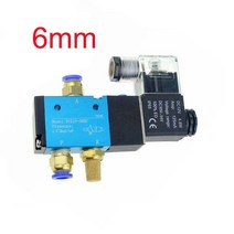 피팅밸브 3웨이 포트 2 위치 12V 24V 220V 공압 공기 솔레노이드 밸브 전기 제어 가스 마그네틱 10mm 6mm 8, 03 6mm_01 DC 12V