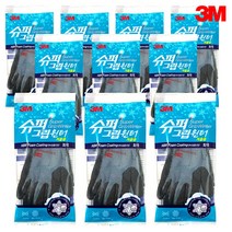 3M 슈퍼그립 윈터 겨울용 작업용 반코팅 기모 털 장갑 보온 방한, 30개 M