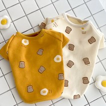 편한 강아지옷 나시 실내복 유아복 면소재, 노랑