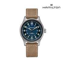 해밀턴 [해밀턴] H70545540 카키 필드 티타늄 오토 42mm 가죽 남성 시계