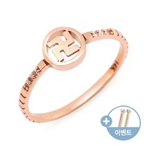 [비앤비골드]14K 원형 만자 불교 반지 SRS15720