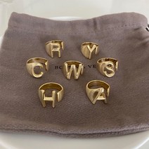 시나몬걸 이니셜 반지 7종 무광 오픈링 골드