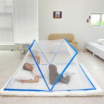 접이식 3단 침대 바닥 캠핑 차박 텐트 폴딩 모기장 방충망, 핑크_더블