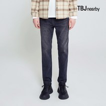TBJ 유니 테이퍼드 BK 프리미엄 데님 팬츠(T205DP201M)
