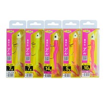 금호조침 춤추는 갈치 루어 미끼 와그작 5g 7g 10g 14g 쉐드 야광 헤드 지그헤드, #2 오렌지