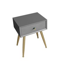 북유럽 스타일의 라이트 럭셔리 침대 옆 침실 아트 크리에이티브 미니 스토리지 스탠드 레드 침대 다음 텔, 조립하기, 회색
