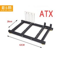 [해외] ITX MATX ATX EATX PC 테스트 벤치 컴퓨터 오픈 프레임 오버 클록 에어 케이스 미니 알루미늄 HTPC 지원 그래픽 카드, ATX black