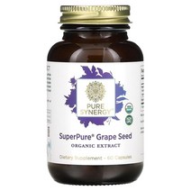 Pure Synergy 항산화 관리 오가닉 포도씨 추출 Pure GrapeSeed Extrac 60정 1팩