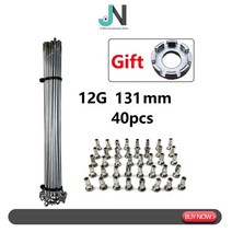 전기 자전거 스포크 및 너트 실버 스틸 직경 2.56mm ebike 허브 모터 휠 산악, 131mm 40pcs 도구, 131mm 40pcs 도구