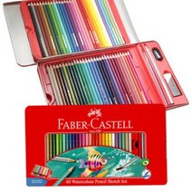 파버카스텔 유성 일반 색연필 60색 + 색연필 롤 파우치, 1세트