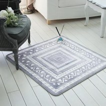 자체제작 에스닉 정사각러그 - 4color 민트그레이