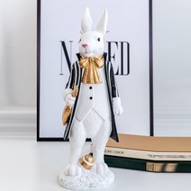 블랙 앤 화이트 고급 포커 장식 이상한 나라의 앨리스 토끼 소품, B 타입