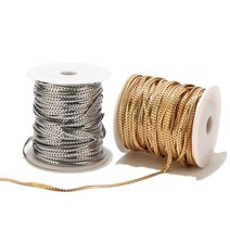 쇠사슬 스텐 체인 2510 미터 스테인레스 스틸 질감 뱀 연석 diy 보석 만들기 위한, 금, 10m