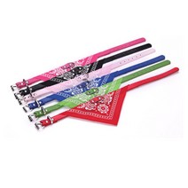 디엠몰 2+2 우리집 고양이 강아지 인싸 만들기 반다나 페이즐리 패션소품 목걸이 스카프 벨트 잡화, 블랙