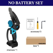 스크롤쏘 실톱벤치 3000W 6 인치 미니 전기 체인톱 2xBattery 표시기 388VF 충전식 목공 전동 공구 마키타, 01 0 Battery Set
