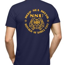 네이비멀티샵 쿨드라이 SSU딥씨다이버 해군반팔티셔츠 해군티셔츠