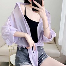 시원한 여름 패션 태양 보호 얇은 블라우스 여성 셔츠