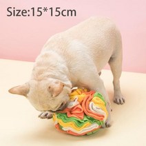 강아지 어질리티 운동기구 슬개골운동 애완견 스너플 매트 코 냄새 훈련 스니핑 패드 퍼즐 장난감 느린 먹이 그릇 음식 디스펜서 카펫 세탁 가능, 15 15 15cm, 15 15 15cm