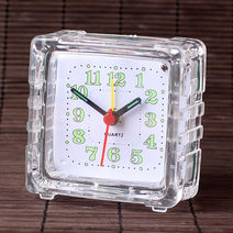 또렷한 야광탁상시계 건전지시계 사각 알람 미니